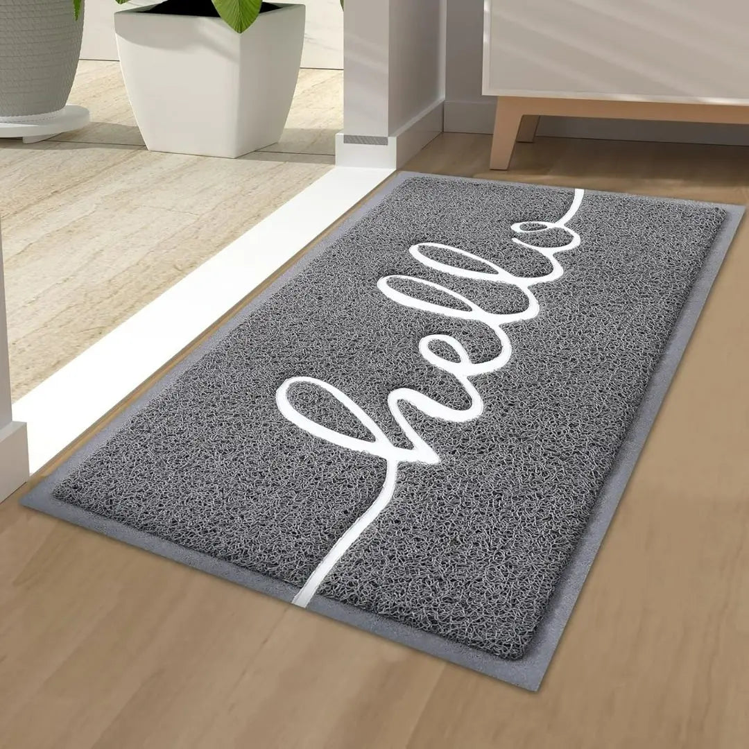 Threshold Atelier Script Door Mat - Low-Profile Non-Slip PVC and Rubber Entrance Mat