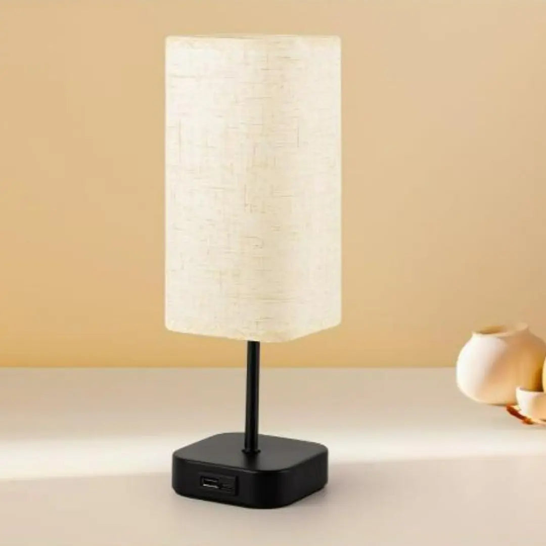 Bedside Table Lamp - 3-Way Dimmer with Touch Control and Dual USB Charging
