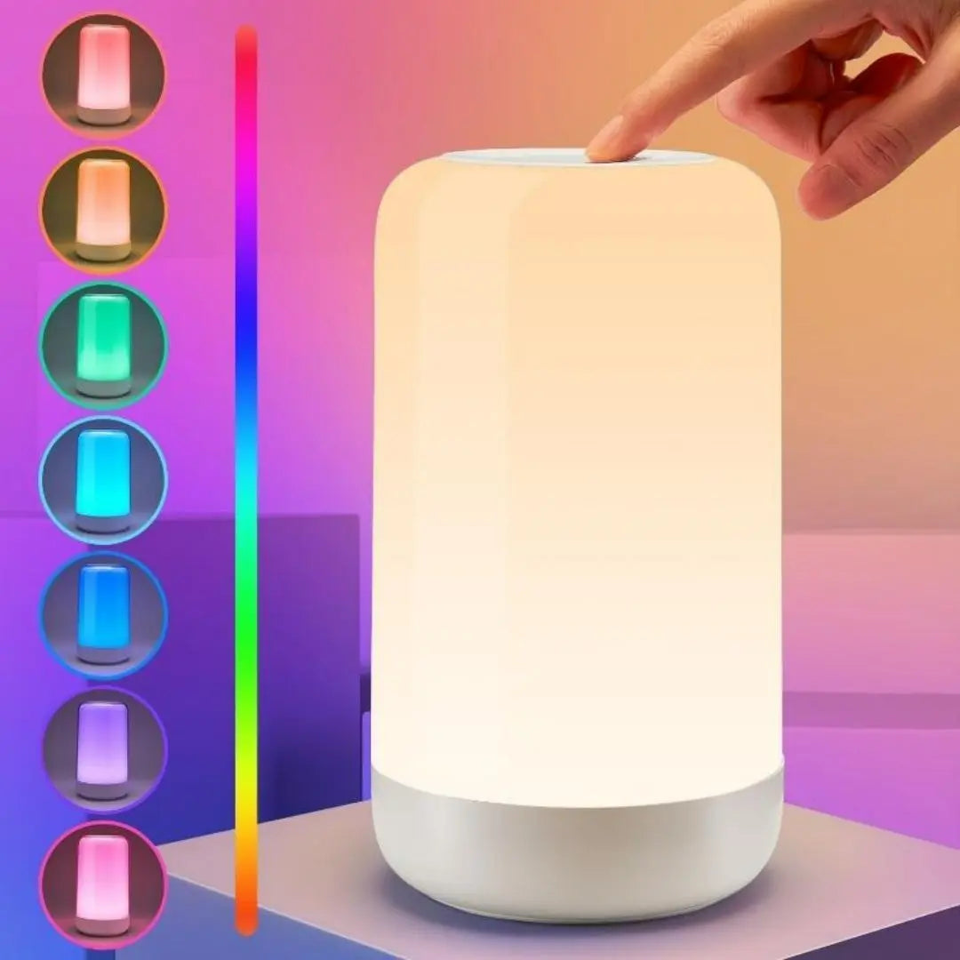 AuroraGlow Rechargeable RGB Touch Lamp - Elegant Mood Lighting