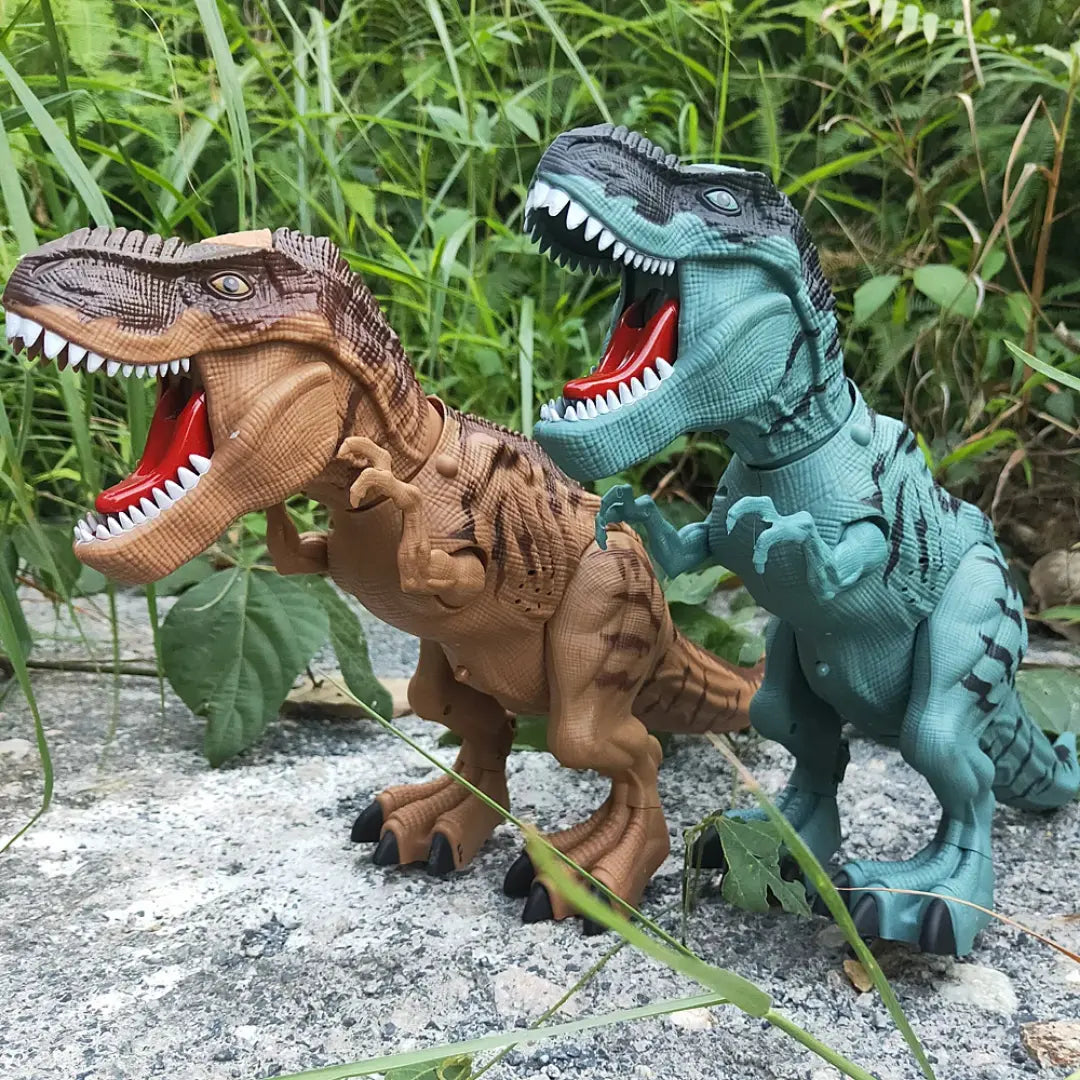Electric Walking Dinosaur Toy with Lights, Sound & Spray