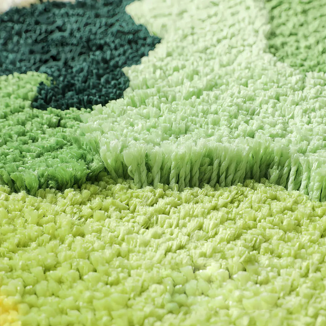 Mossora 3D Irregular Moss Bath Rug - Absorbent Non-Slip Microfiber Bathroom Mat