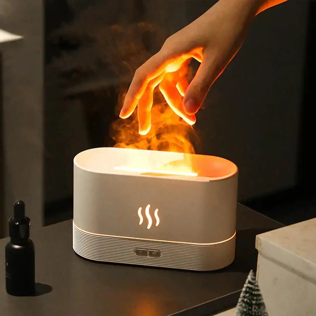 Flame Aroma Diffuser - Humidifier with LED Flame Light