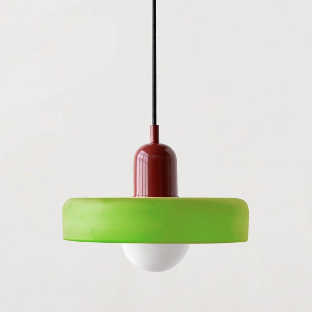 Bauhaus Colored Glass Pendant Light - Modern Minimalist Retro Hanging Fixture
