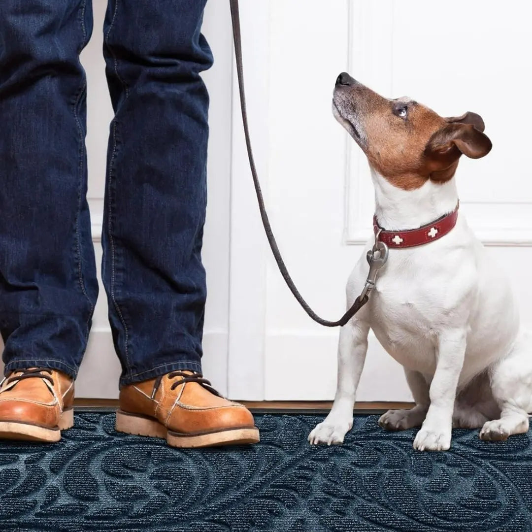 Varlo Heavy-Duty Groove Front Door Mat - Non-Slip Outdoor and Indoor Entrance Mat
