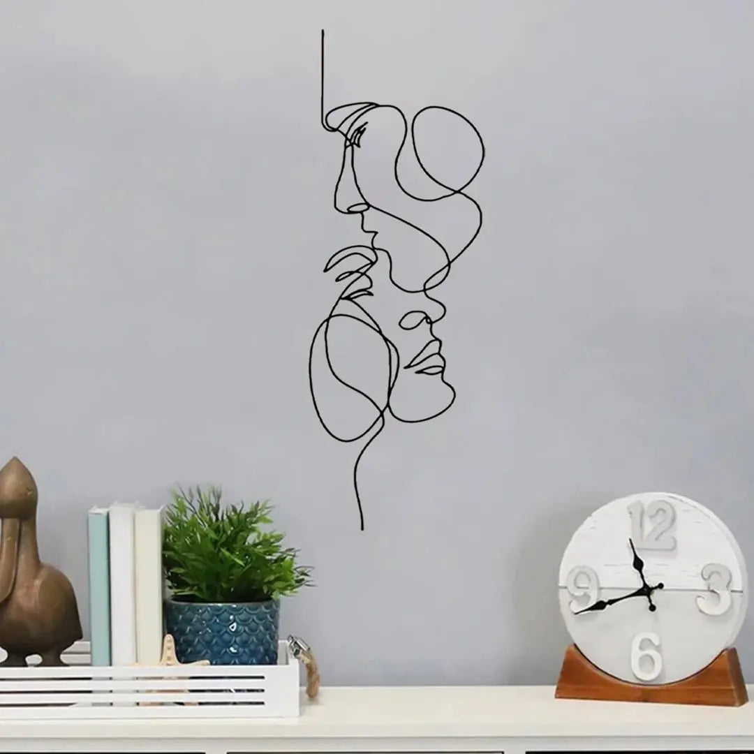 Character Silhouette Wall Hanging Art - Laser Carved Iron Decor