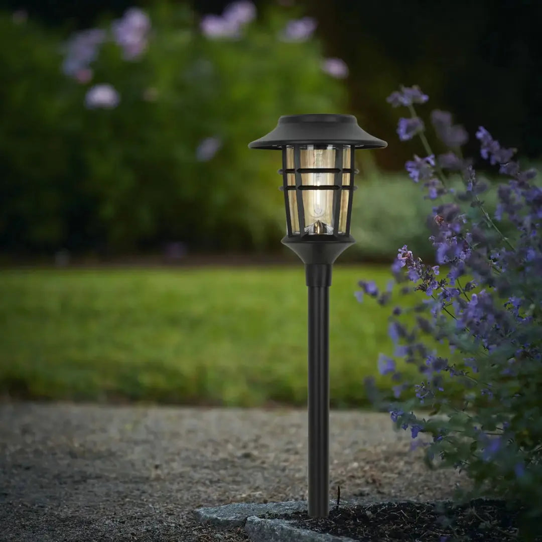 Solar Floor Lamp - Elegant Stainless Steel and Weatherproof