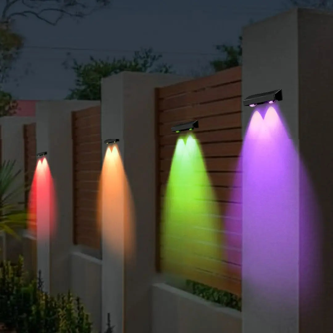 FenceGlow Pro Solar Wall Lights - Waterproof Fence Lighting