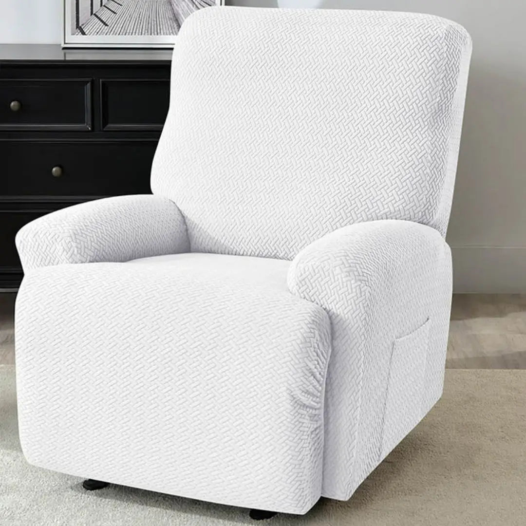 Varsi Polar Fleece Recliner Chair Covers - Stretch Slipcovers with Side Pocket for 1-4 Seater Recliners