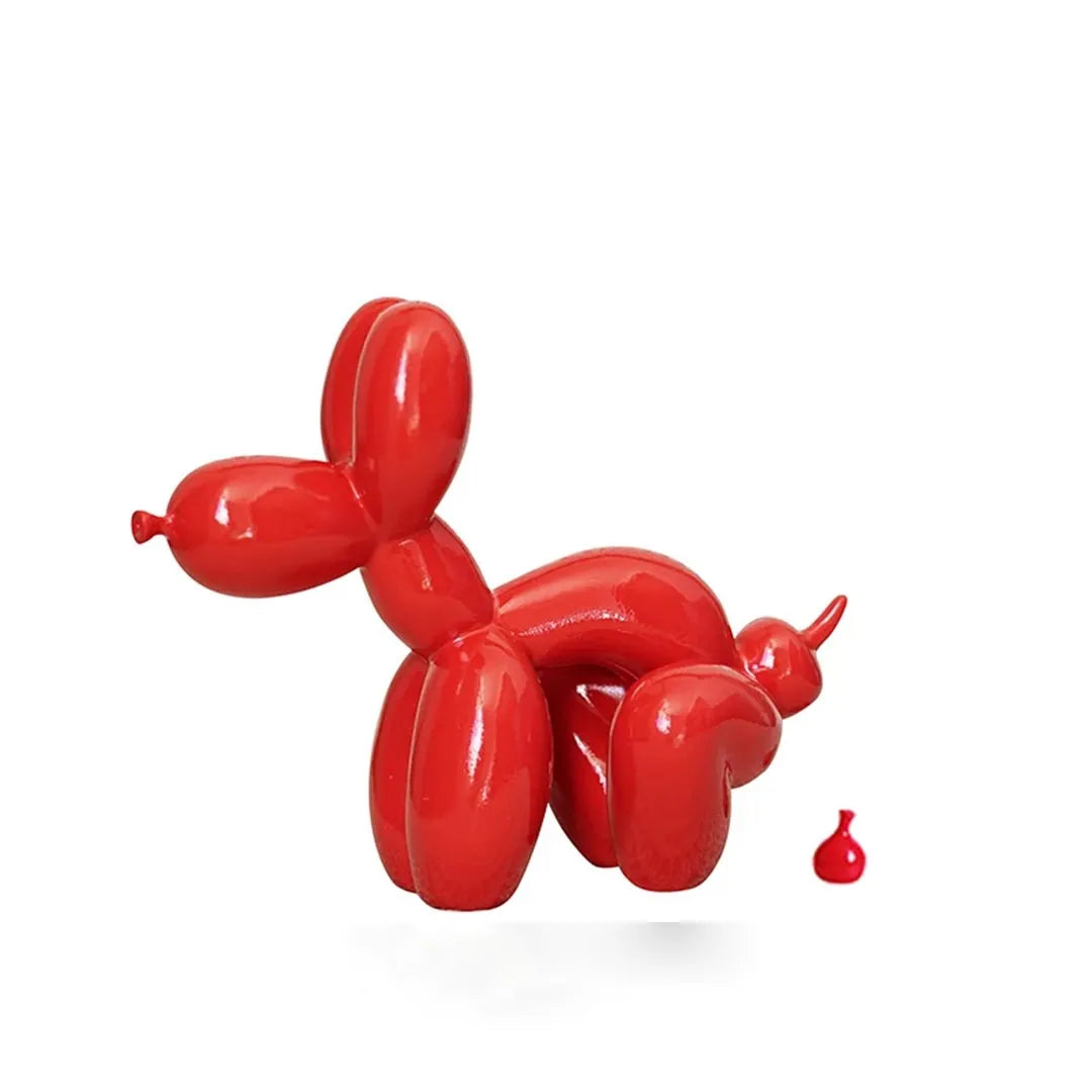 Balloon Pooping Dog Sculpture