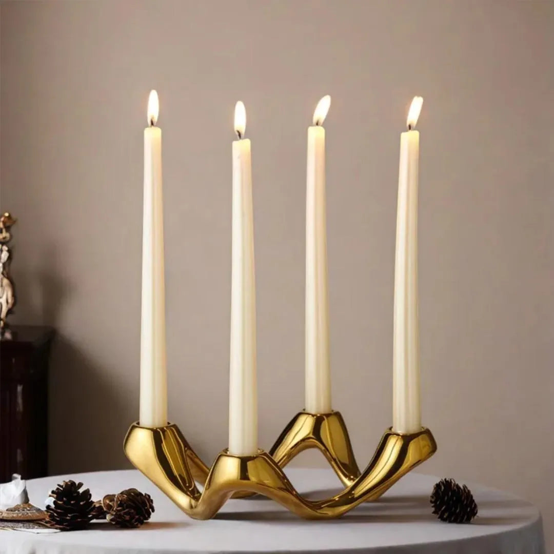 Ceramic Wave Shaped Candle Holder