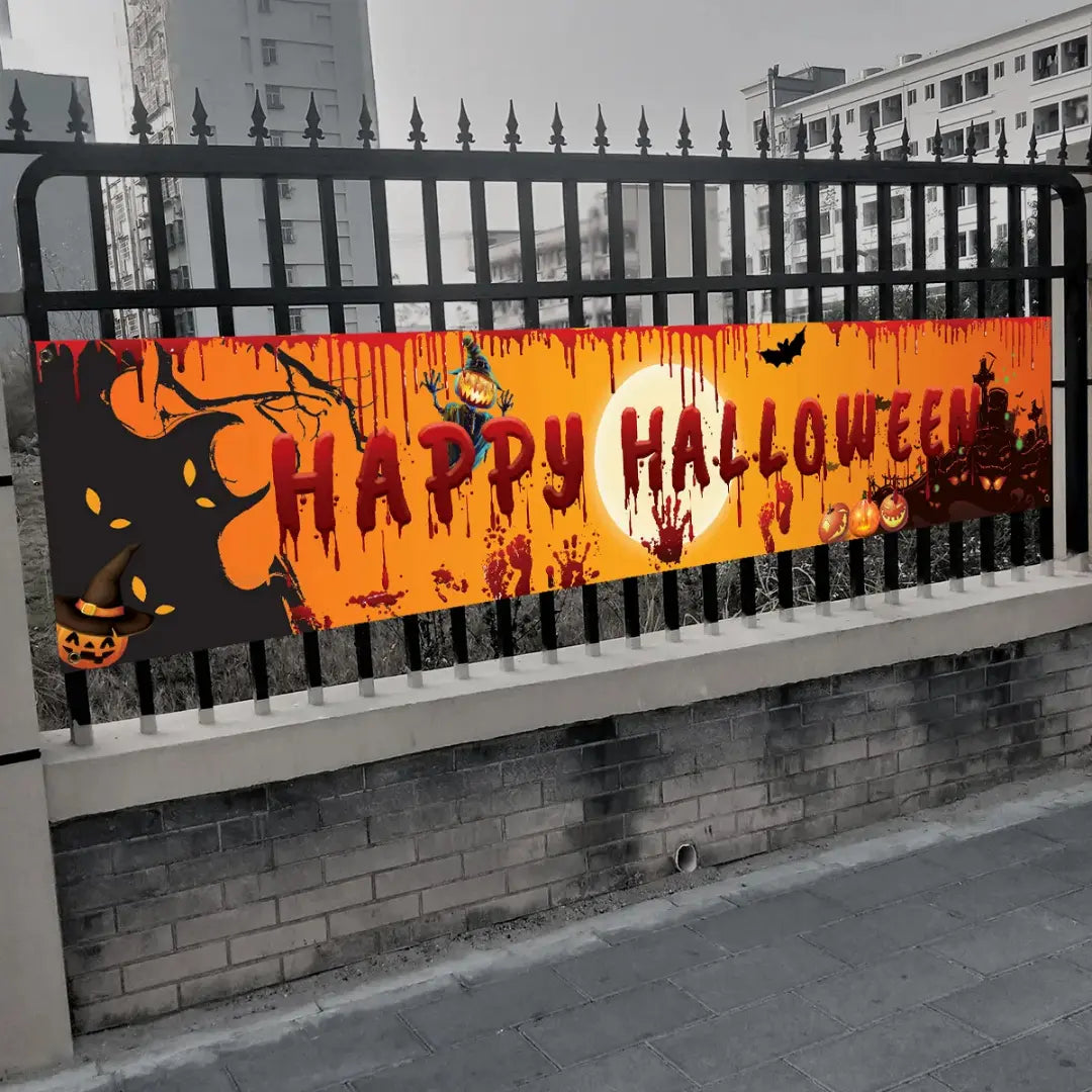 Happy Halloween Banner 250 cm Long Hanging Decoration