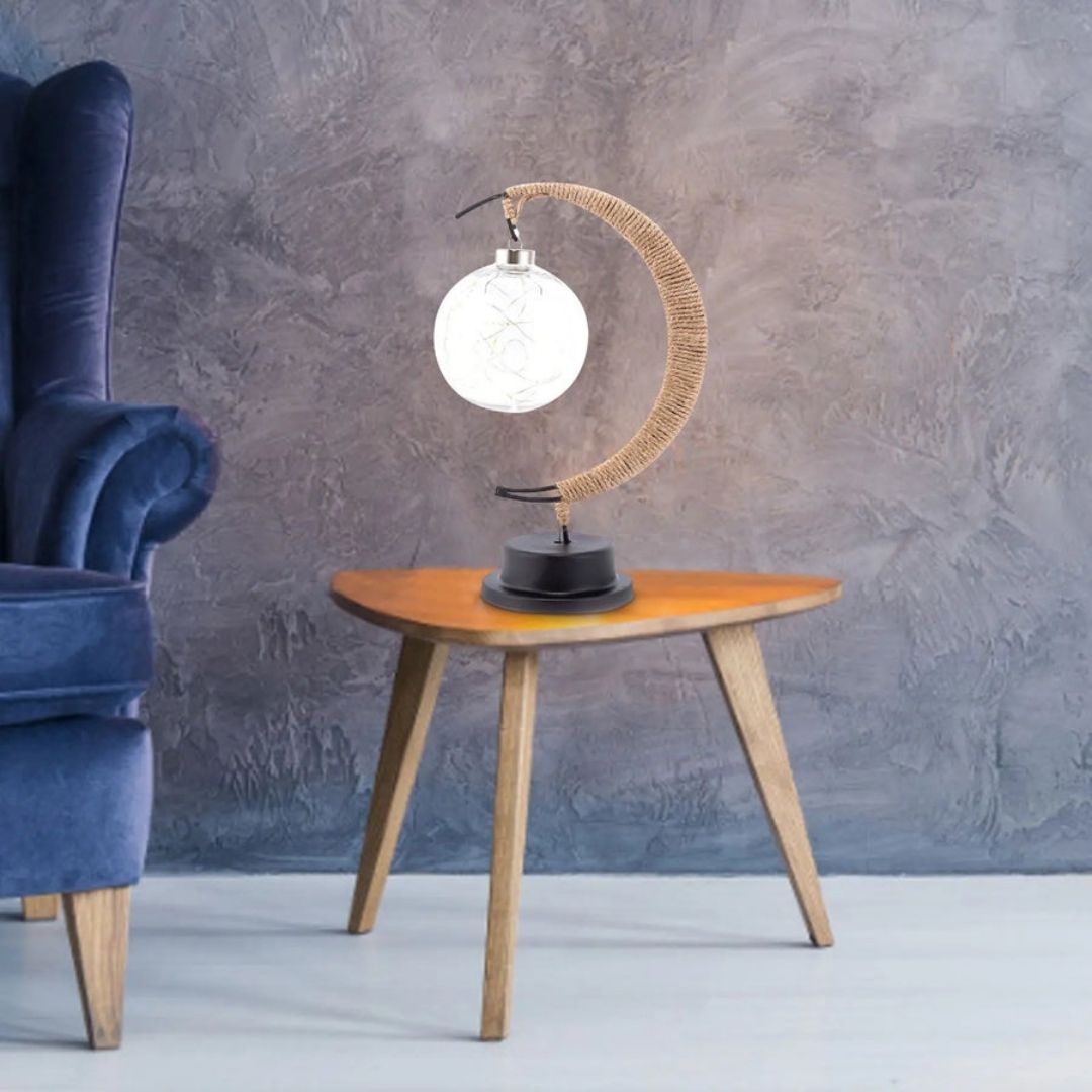 Enchanted Lunar Lamp - Celestial Glass LED Light for Magical Ambience