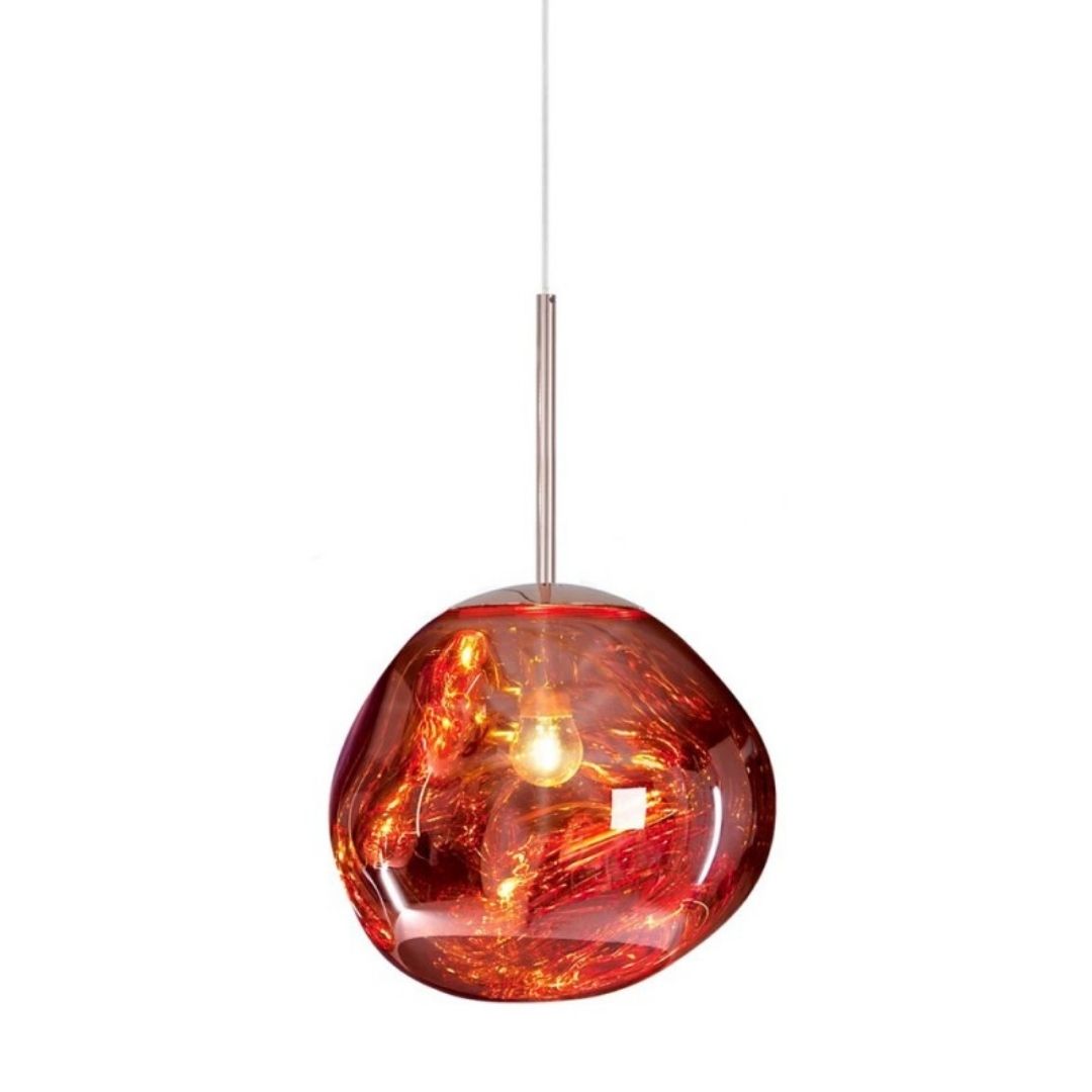 Lava Flow Pendant Light - Sculptural Modern Melting Glass Fixture
