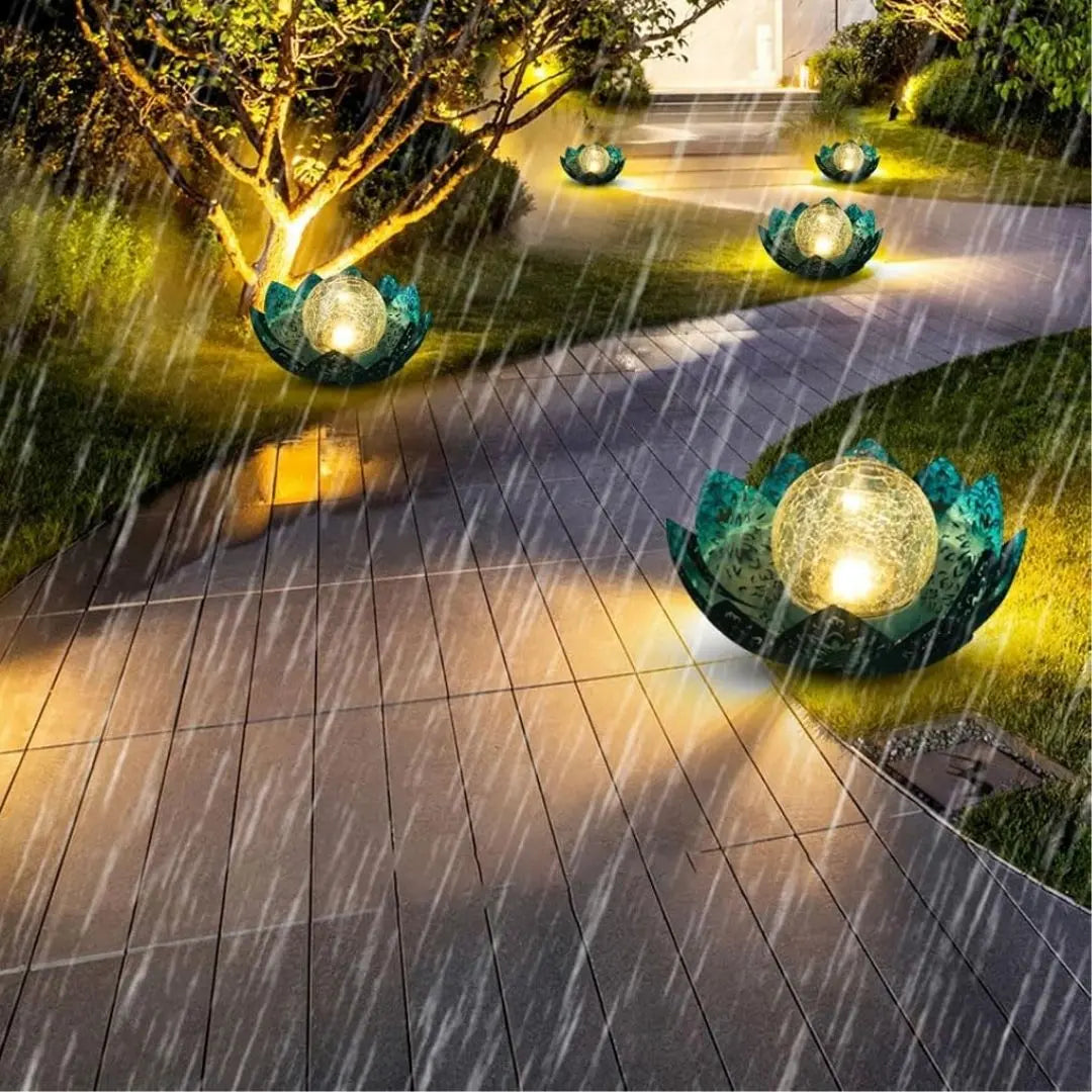 Liora Solar Lotus Garden Lights - Decorative Waterproof Outdoor Ornaments