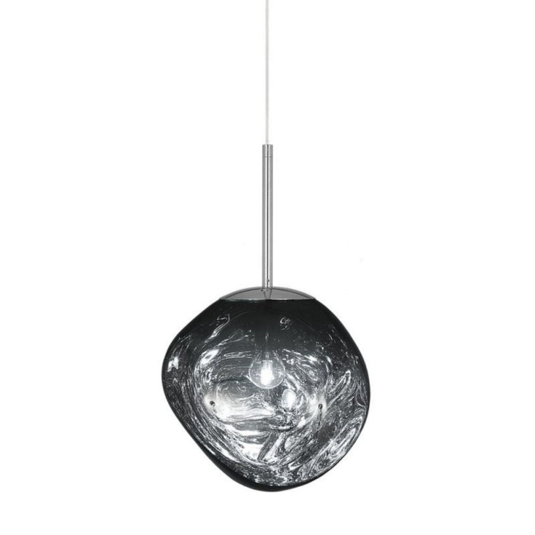 Lava Flow Pendant Light - Sculptural Modern Melting Glass Fixture