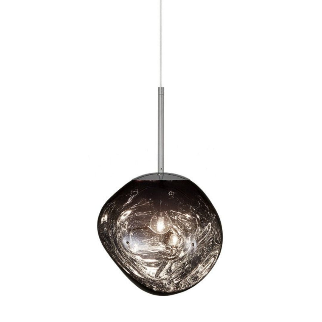 Lava Flow Pendant Light - Sculptural Modern Melting Glass Fixture
