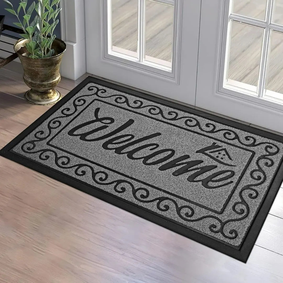 YimobraGuard Heavy-Duty Braided Door Mat - Waterproof Non-Slip Entrance Rug for Indoor and Outdoor Use