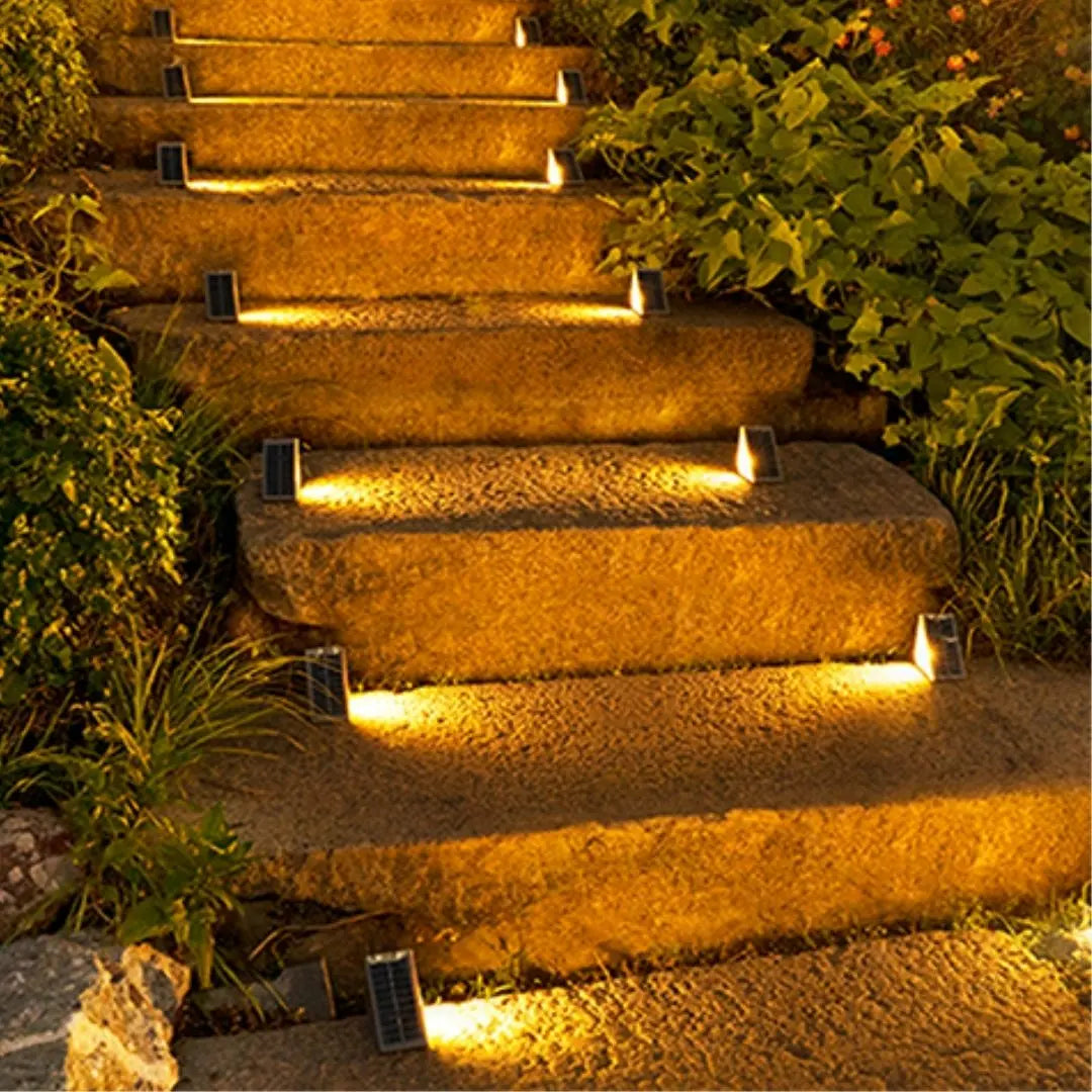 StepBright Solar Garden Step Lights - Waterproof Outdoor Lighting