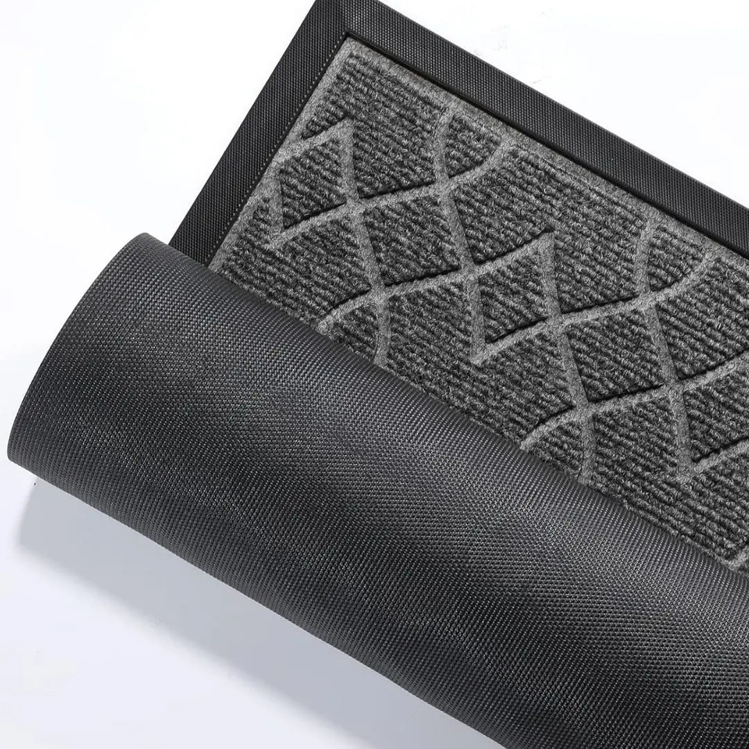 Bravix Outdoor Door Mat - Heavy Duty Water Absorbent Mud Resistant Non-Slip Entry Mat