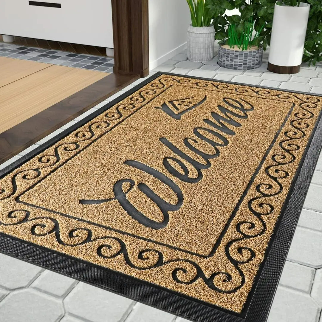 YimobraGuard Heavy-Duty Braided Door Mat - Waterproof Non-Slip Entrance Rug for Indoor and Outdoor Use