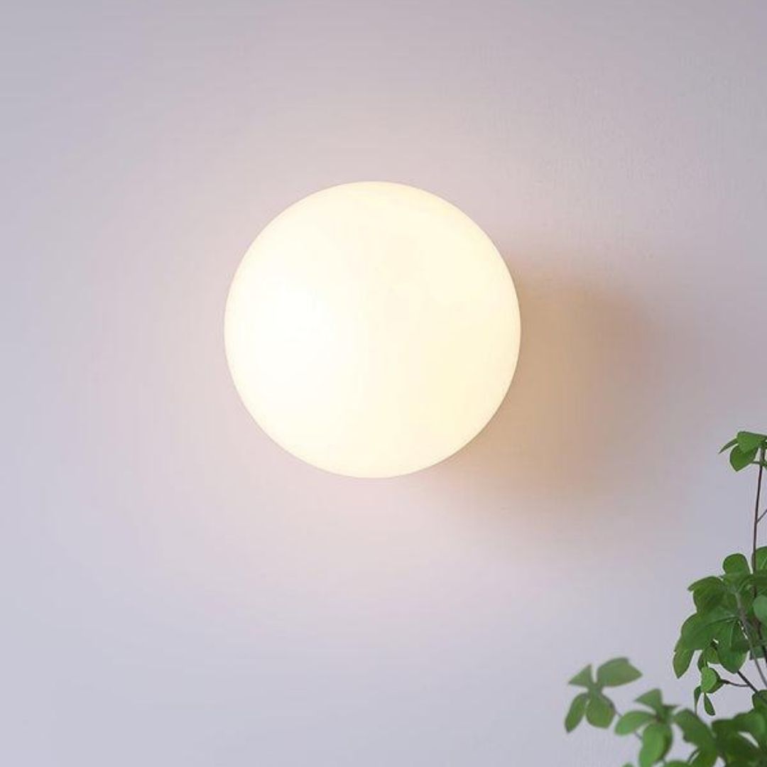Marshmallow Globe Wall Sconce - Soft Glass Glow with Modern Chrome Finish