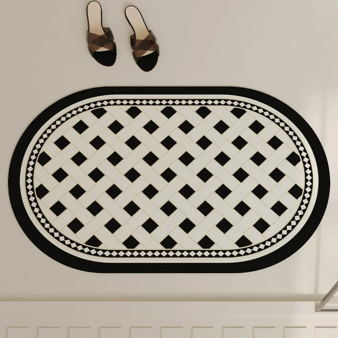 Alvienne 3-Piece Absorbent Diatom Mud Bathroom Mat Set - Quick-Dry Non-Slip Floor Mats