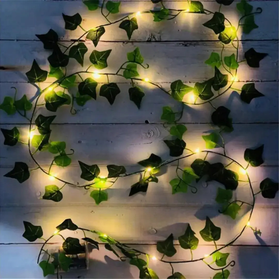 Artificial Leaf Fairy Lights with Copper Wire Lights