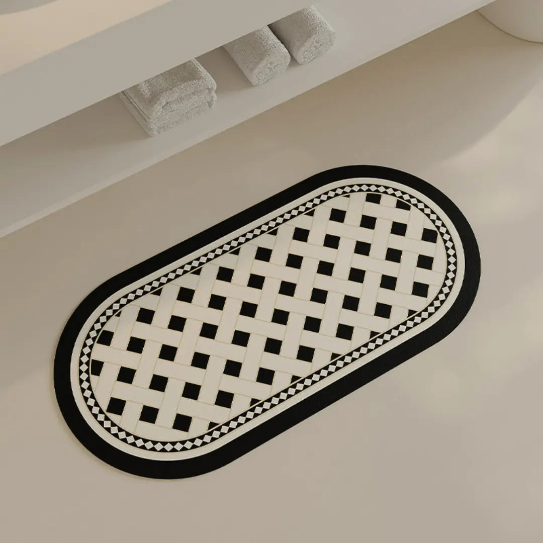 Alvienne 3-Piece Absorbent Diatom Mud Bathroom Mat Set - Quick-Dry Non-Slip Floor Mats