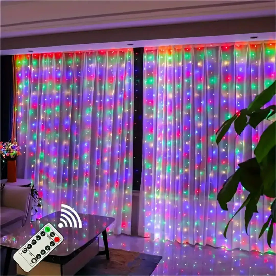 Veyra USB Curtain Light String - Remote Controlled Indoor String Lights