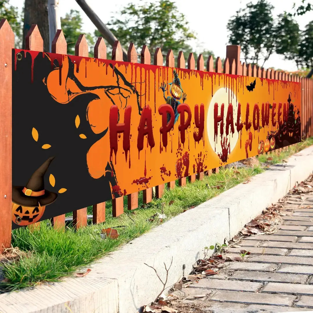 Happy Halloween Banner 250 cm Long Hanging Decoration