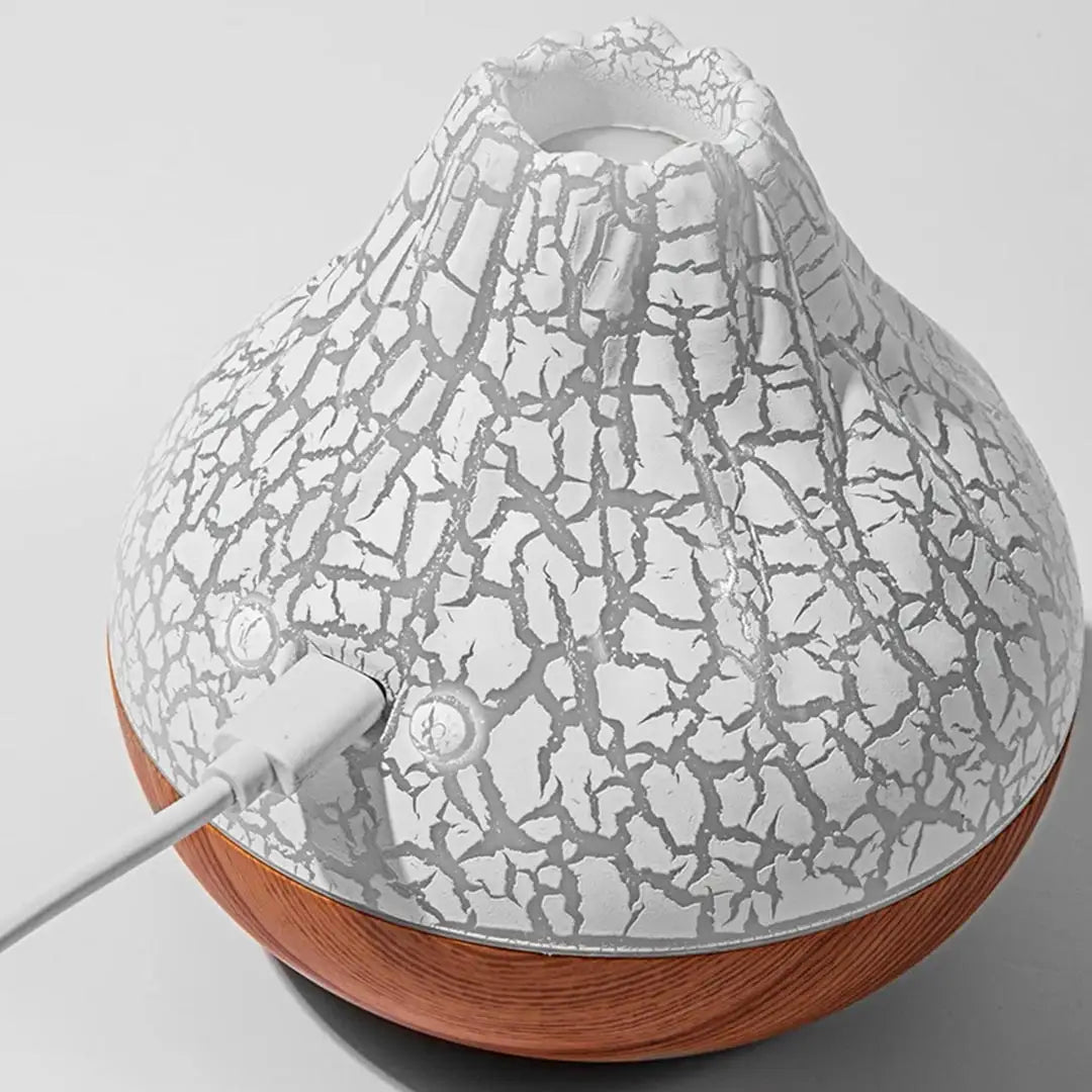 Volcano Air Humidifier 300ml - USB Mist Air Humidifier with LED Ambient Light