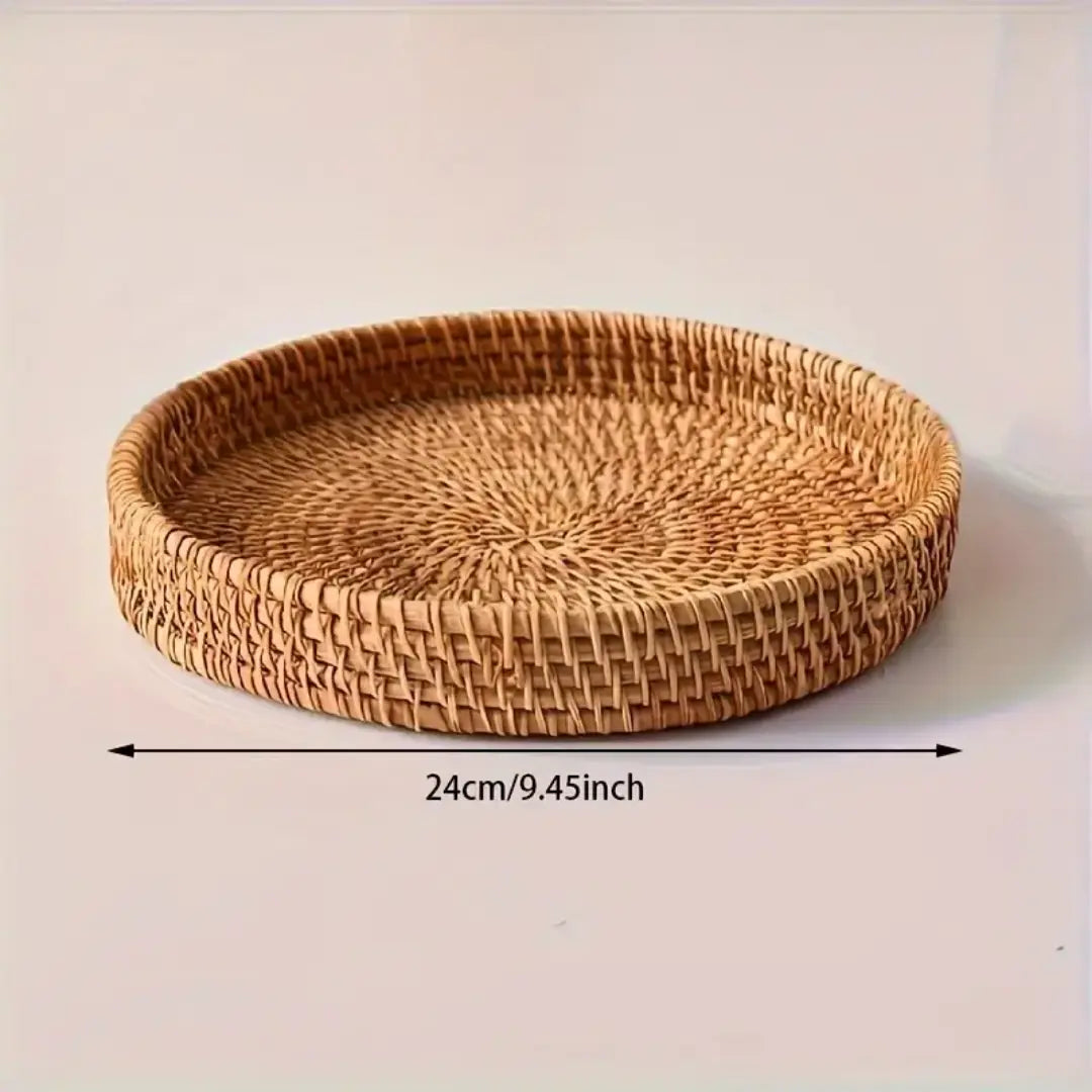 Handmade Vietnam Autumn Vine Tray - Rustic Table Decoration (Set of 3 PCs)