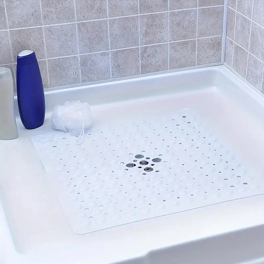 Non-Slip Square Bathtub Mat and Shower Mat - 53 x 53 cm