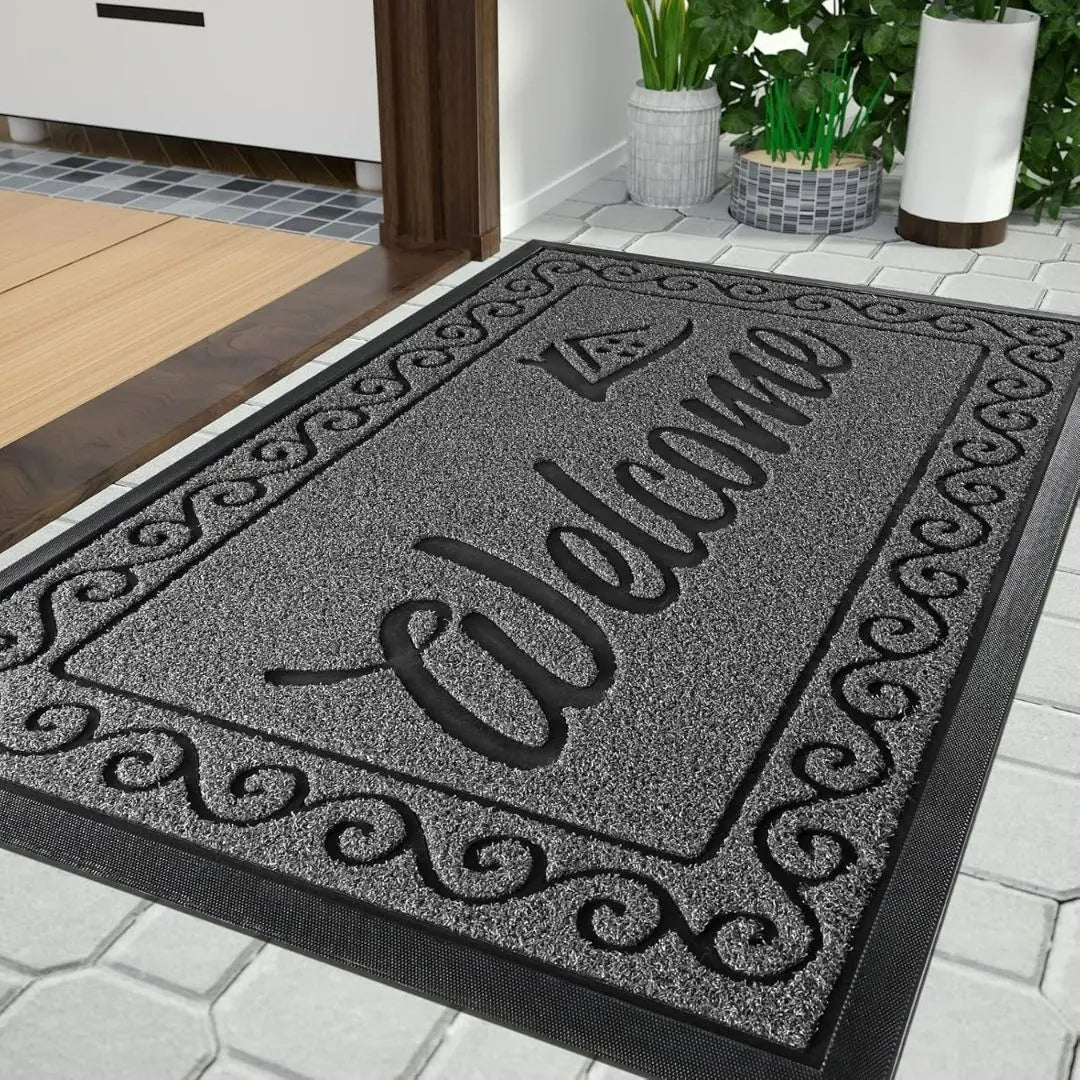 YimobraGuard Heavy-Duty Braided Door Mat - Waterproof Non-Slip Entrance Rug for Indoor and Outdoor Use