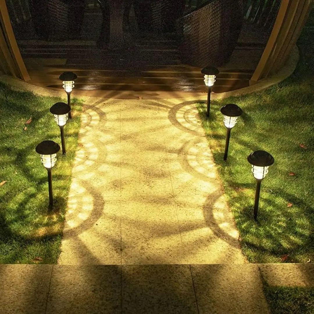 Solar Floor Lamp - Elegant Stainless Steel and Weatherproof