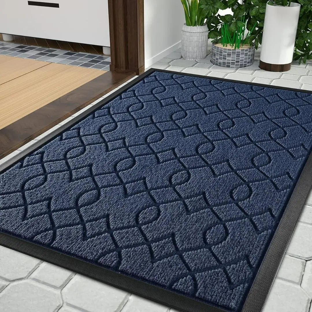 Bravix Outdoor Door Mat - Heavy Duty Water Absorbent Mud Resistant Non-Slip Entry Mat