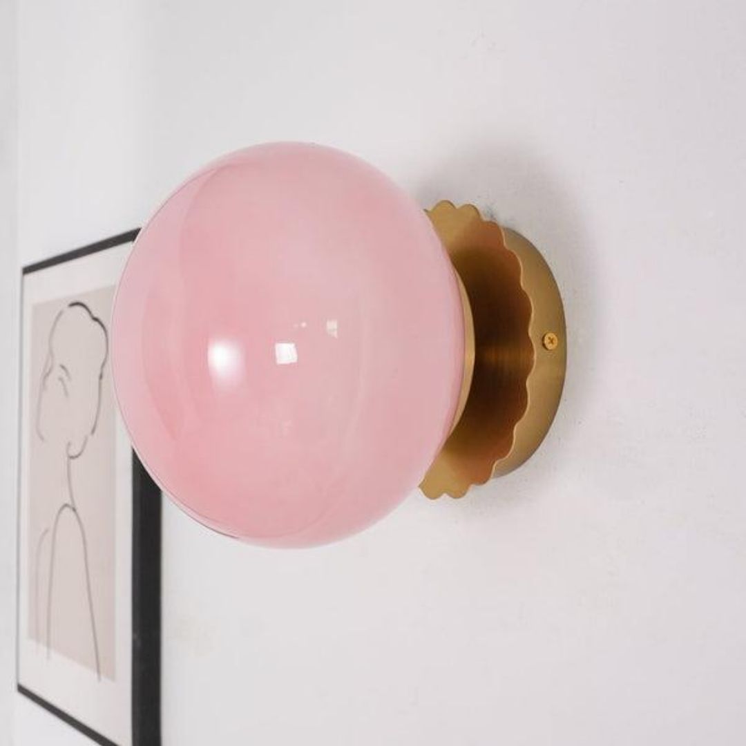Marshmallow Globe Wall Sconce - Soft Glass Glow with Modern Chrome Finish