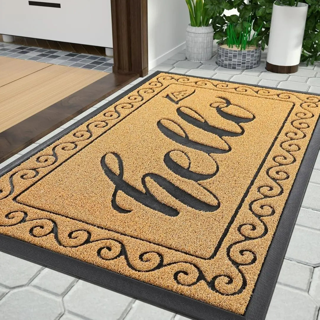 YimobraGuard Heavy-Duty Braided Door Mat - Waterproof Non-Slip Entrance Rug for Indoor and Outdoor Use