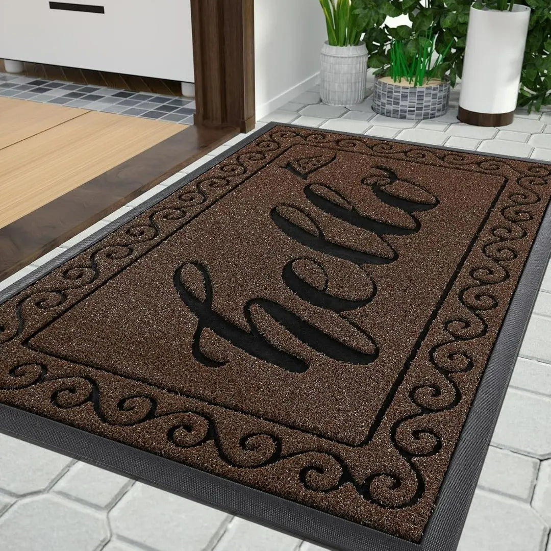 YimobraGuard Heavy-Duty Braided Door Mat - Waterproof Non-Slip Entrance Rug for Indoor and Outdoor Use