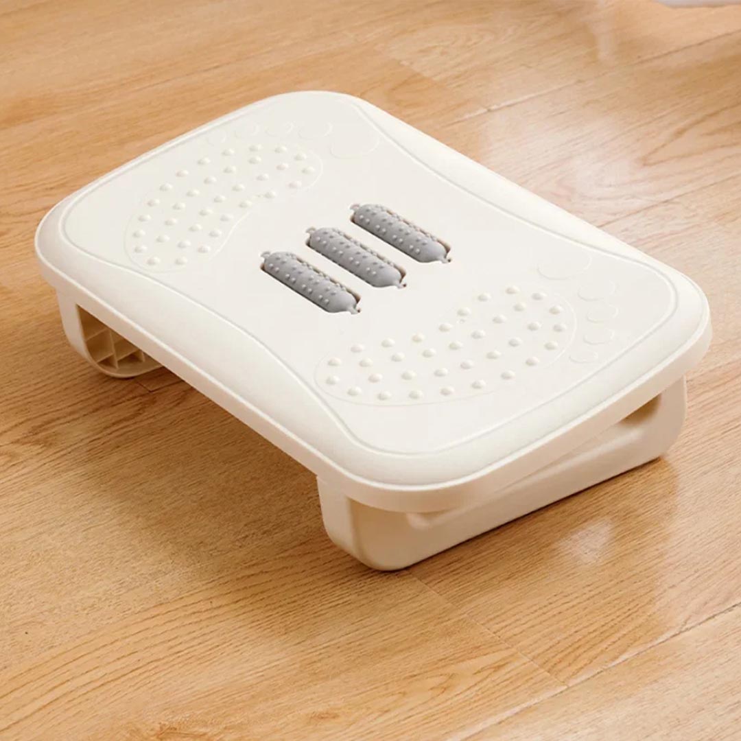 Ergonomic Under Desk Footrest with Massage Rollers