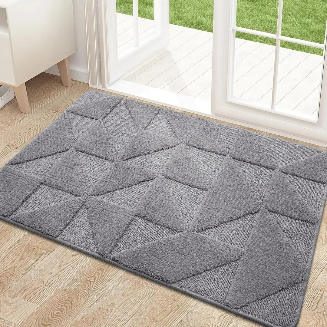 HomaxyTuft Soft Dirt Trapper Mat - Non-Slip Machine Washable Entrance Rug