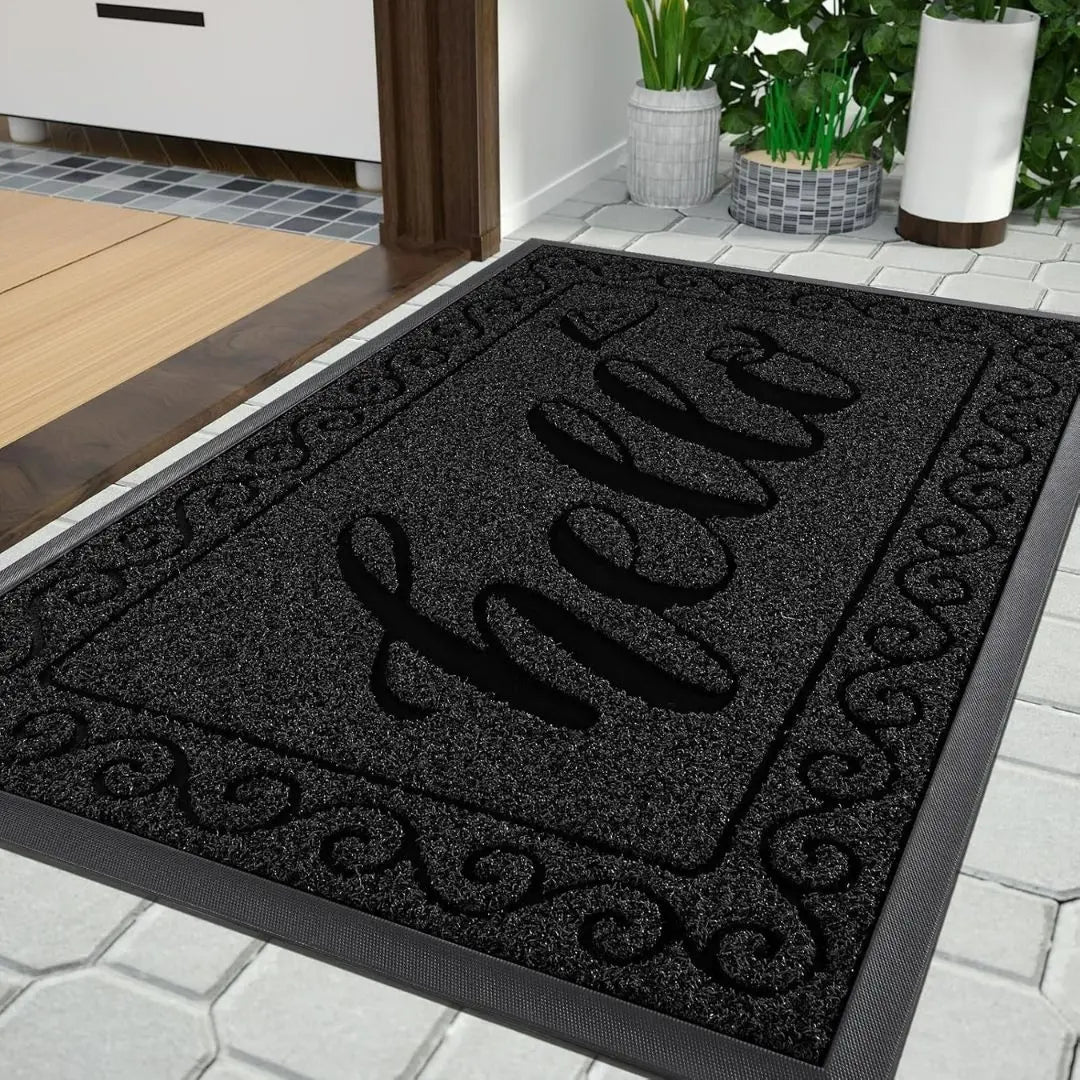 YimobraGuard Heavy-Duty Braided Door Mat - Waterproof Non-Slip Entrance Rug for Indoor and Outdoor Use