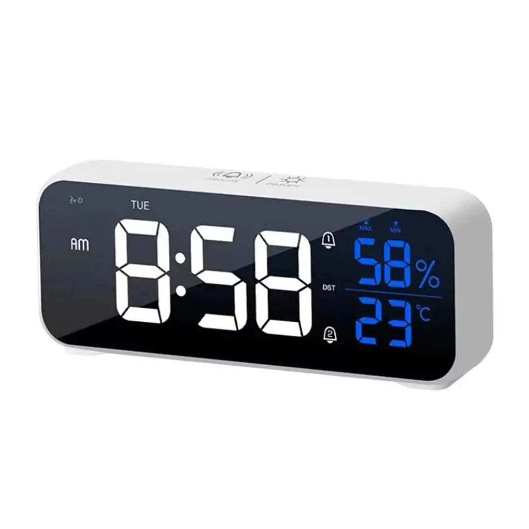 LED Alarm Clock with Temperature & Humidity Display