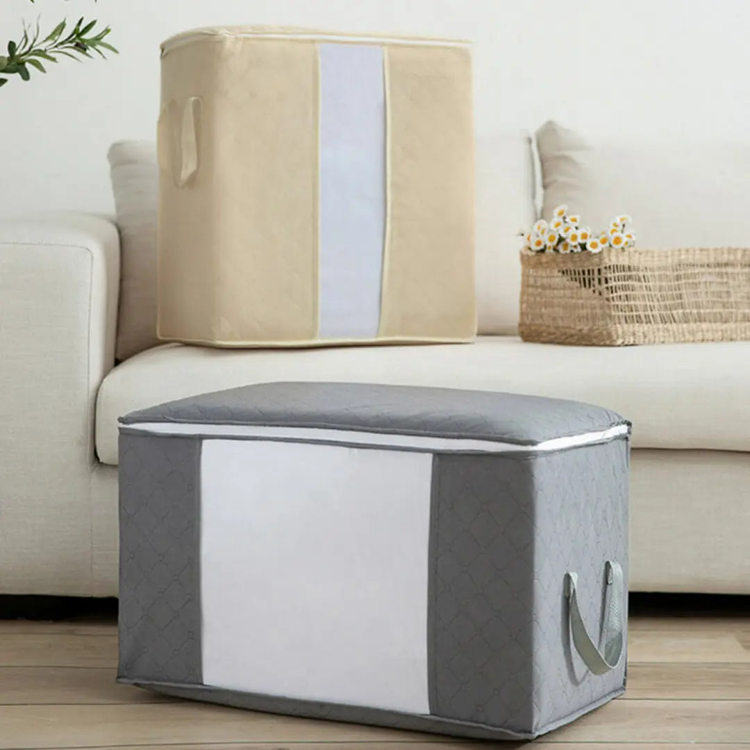 Brenlo 3-Piece Large Clothes Storage Bag Set - Foldable Closet and Underbed Organizers with Handles