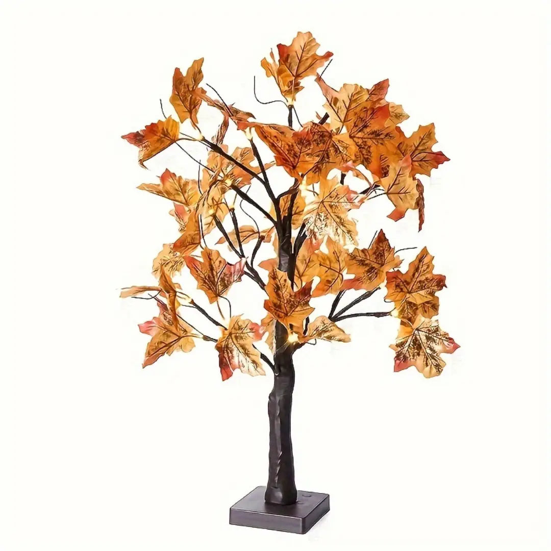 Artificial Maple Tree Lamp with LED Lights - Perfect for Halloween and Christmas Decor