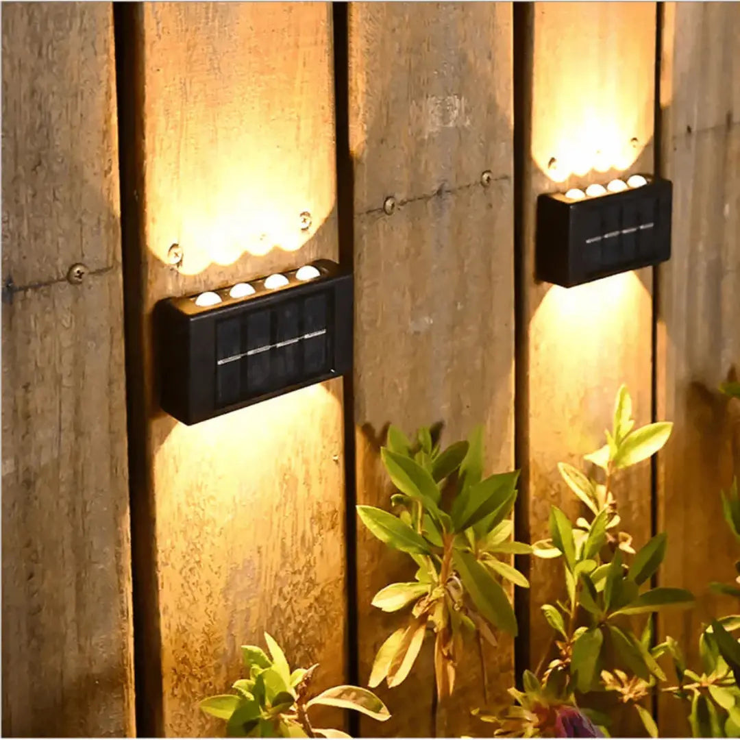 Solar Wall Light Pack - Weatherproof Outdoor LED with Automatic Dusk-to-Dawn Glow