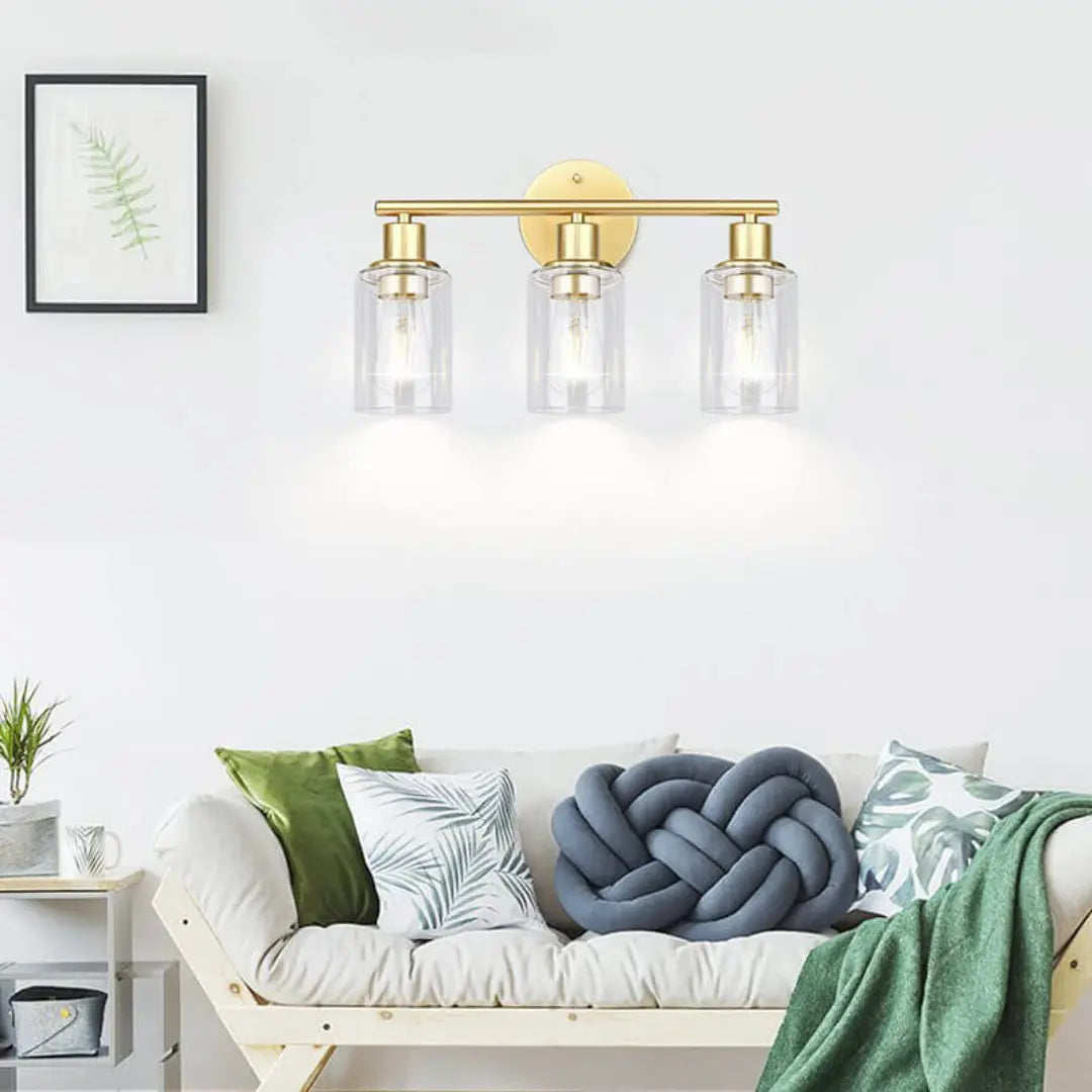Nuvoro Black Retro Indoor Wall Lamp - Matte Finish Vanity Light with Reversible Mount