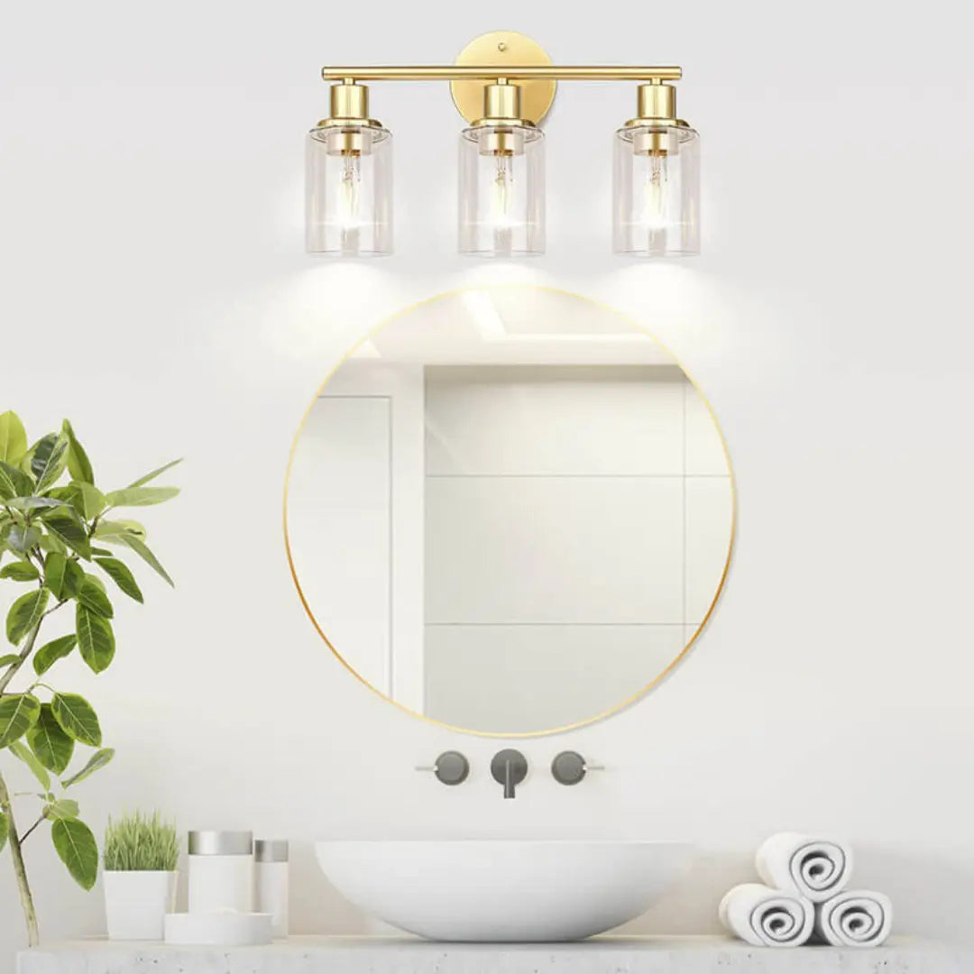 Nuvoro Black Retro Indoor Wall Lamp - Matte Finish Vanity Light with Reversible Mount