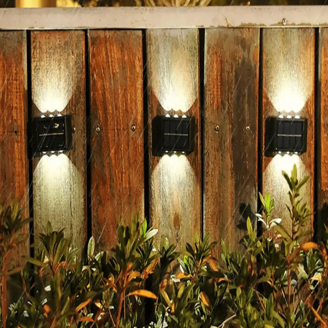 Solar Wall Light Pack - Weatherproof Outdoor LED with Automatic Dusk-to-Dawn Glow