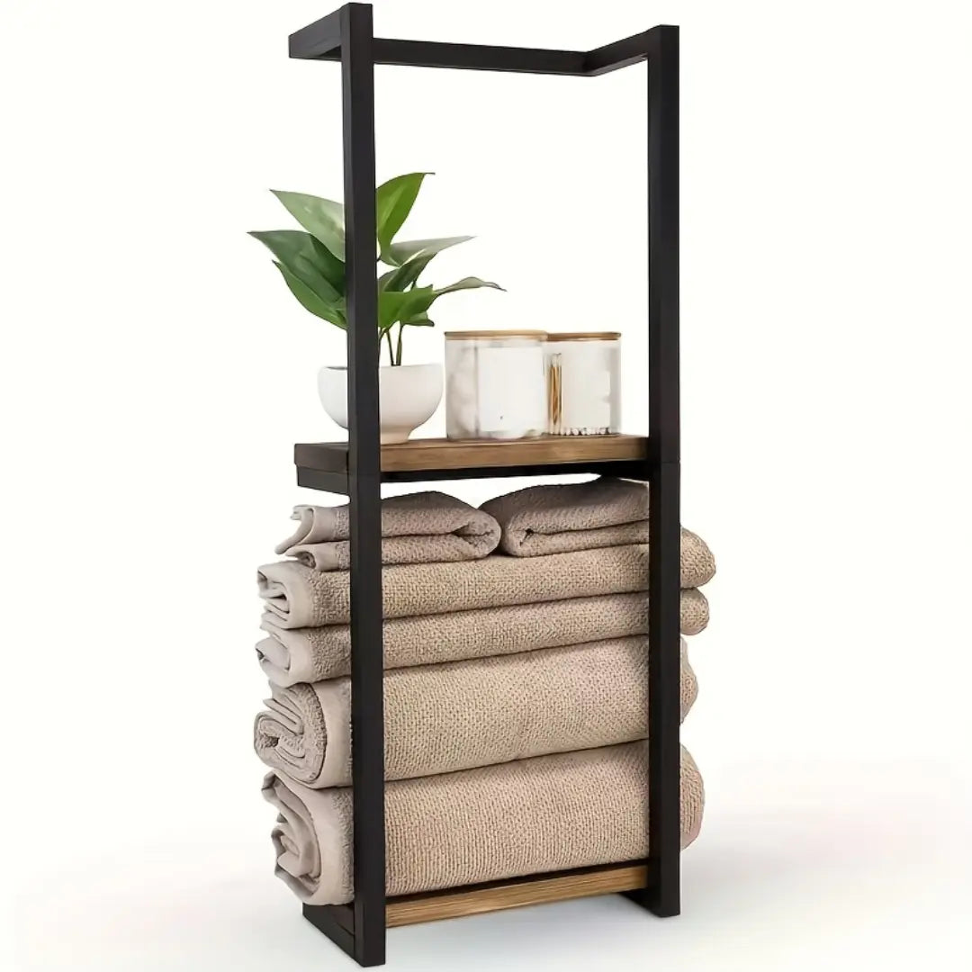 Modern Bathroom Storage Rack with 2 Layer Design